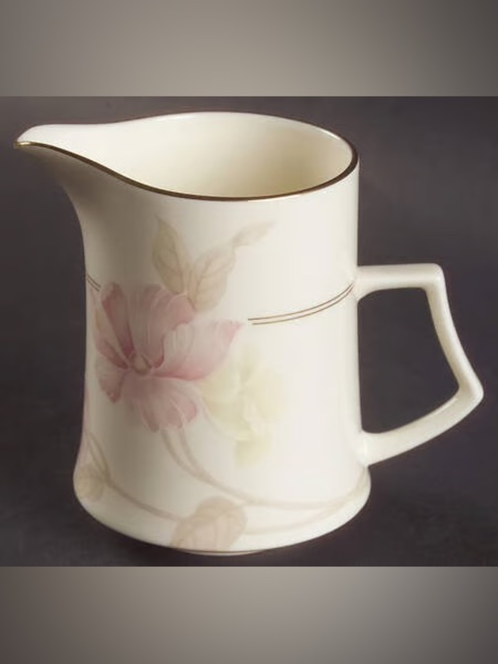 Mikasa pattern "With Love" Floral Bone China Creamer with Gold Trim